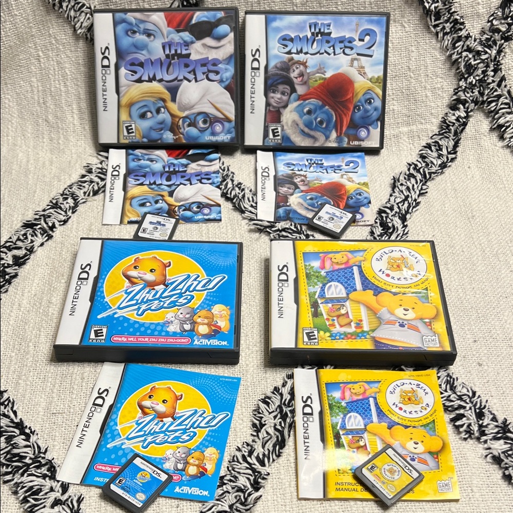 Nintendo DS Games Smurfs & Smurfs 2 ZhuZhu Pets Build-A-Bear Workshop
